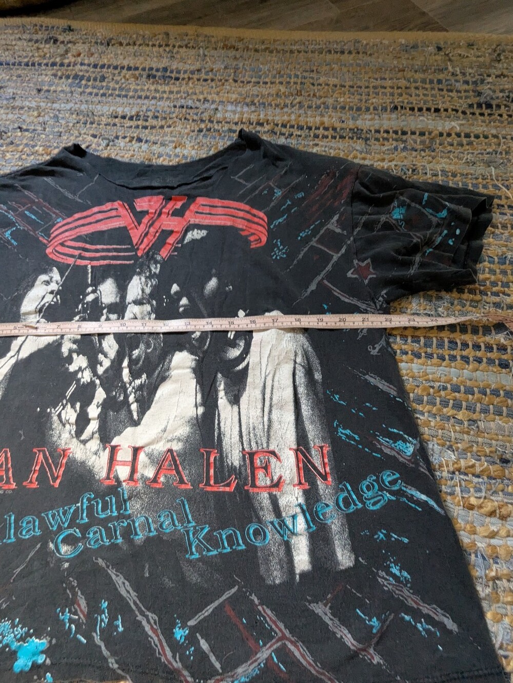 Vintage Van Halen T Shirt L 1991 For Unlawful Carnal Knowledge Tour Band Tee Fla - Picture 5 of 8